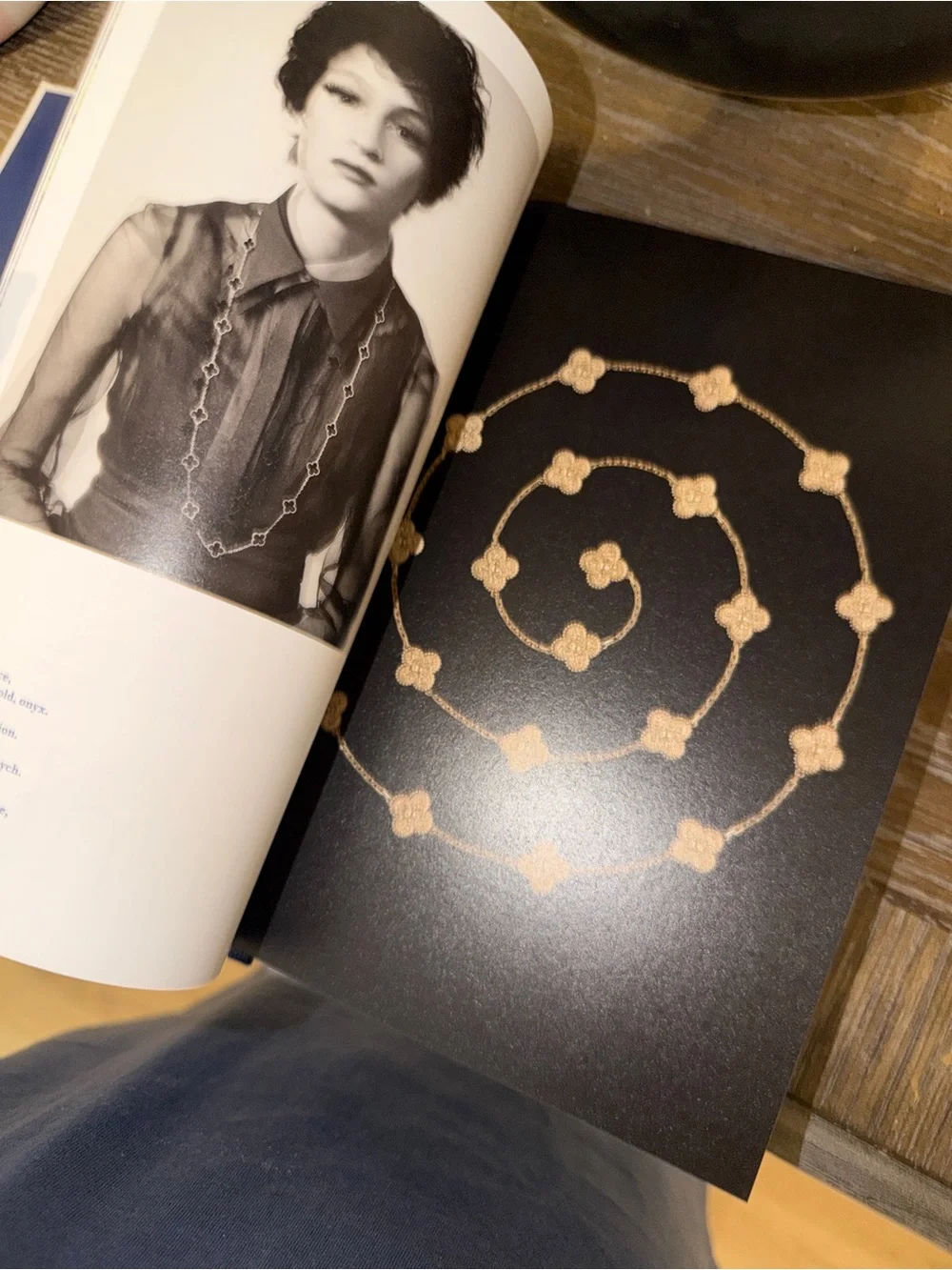 Van Cleef & Arpels White Book with Blue Title and Red Illustration